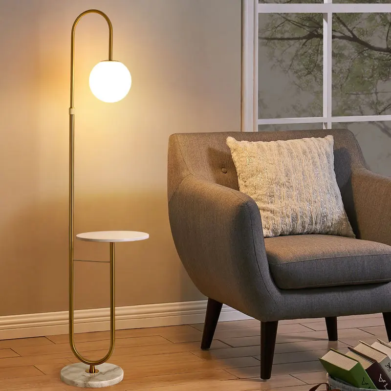 Floor Lamp Arched - 찻상 모던 LED 플로어 램프, 골드