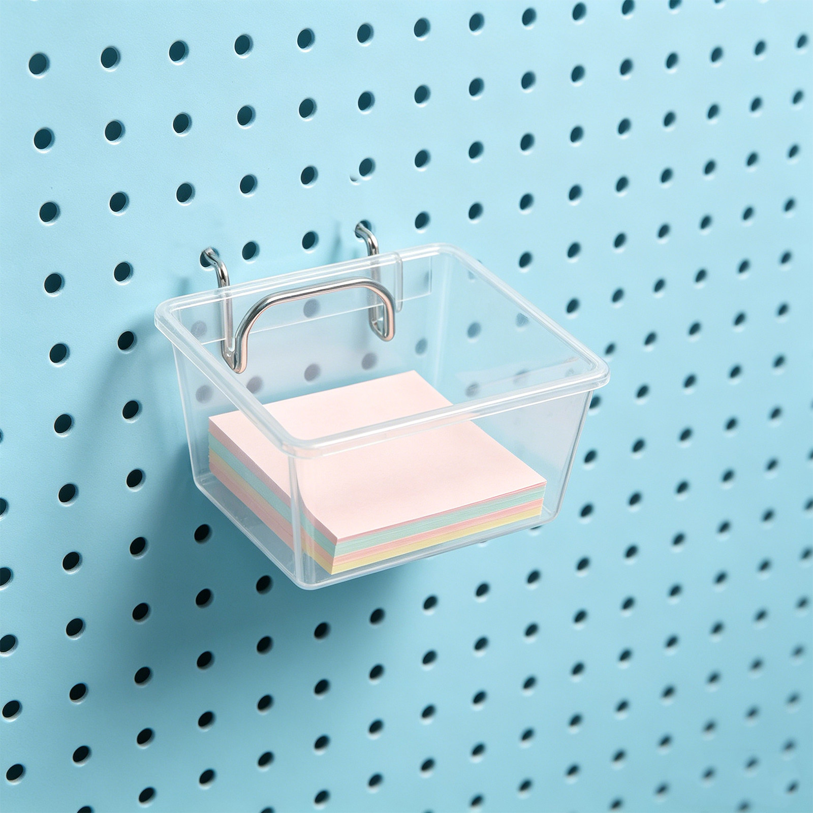 Pegboard Office Organizer - 20개 페그보드 수납함 정리 키트 투명