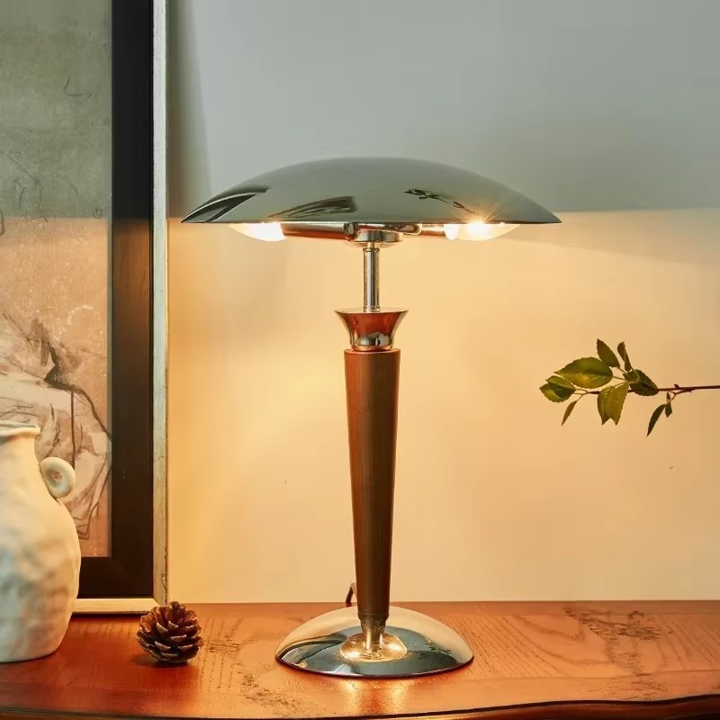 Floor Lamp Arched - 단단한 나무 앤틱 LED 플로어 램프