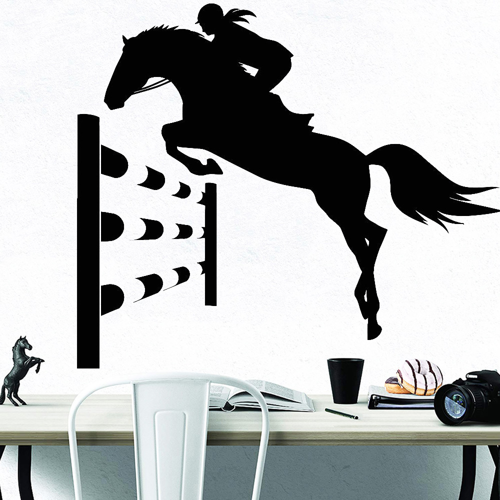 승마 스포츠 벽 데칼 말 라이더 소녀 토너먼트 동물 비 - Office Furniture Usa 리뷰 및 가격