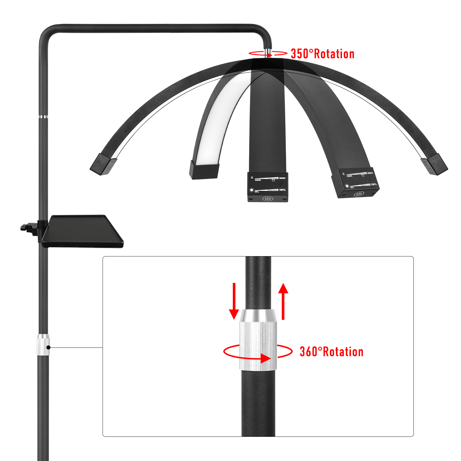 FOSOTO LED 하프 문 래쉬 라이트, 플로어 LE - Floor Lamp Arched 리뷰 및 가격