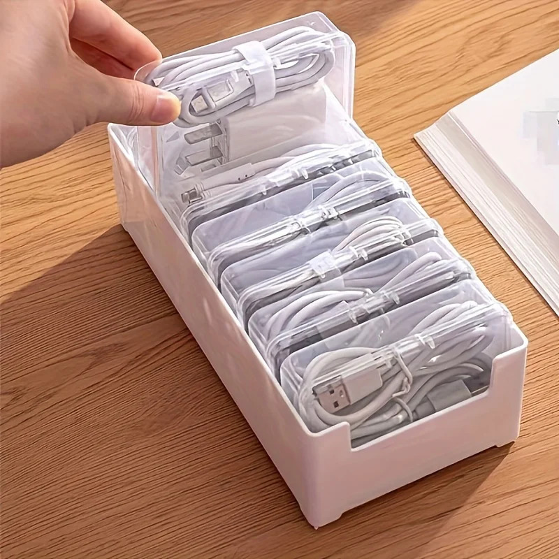 7개의 작은 칸막이 상자가 있는 데이터 케이블 보관함, - Pegboard Office Organizer 리뷰 및 가격