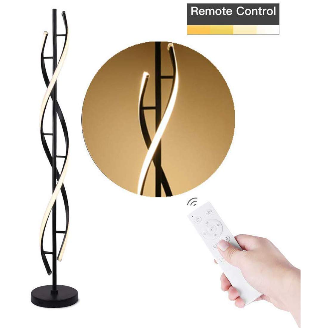 LED 플로어 램프 리모컨 디밍 가능 나선형 거실 조명 - Floor Lamp Arched 리뷰 및 가격