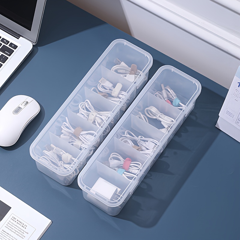 2Pcs 대형 케이블 관리 상자(뚜껑 포함) 5개 칸막 - Pegboard Office Organizer 리뷰 및 가격