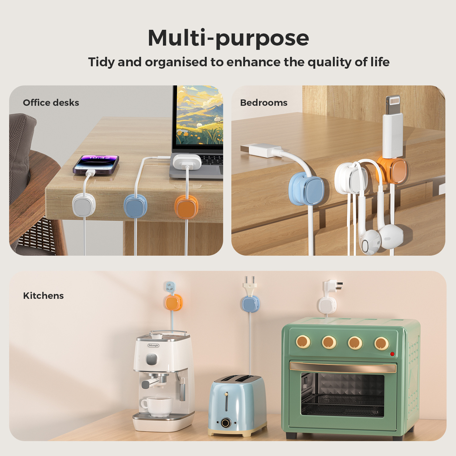 접착식 케이블 정리기 케이블 클립 케이블 홀더 와이어  - Pegboard Office Organizer 리뷰 및 가격