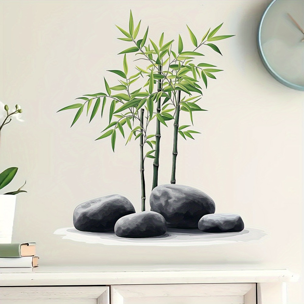 녹색 대나무 잎 식물 벽 스티커 데칼 아기 보육 욕실  - Office Furniture Usa 리뷰 및 가격