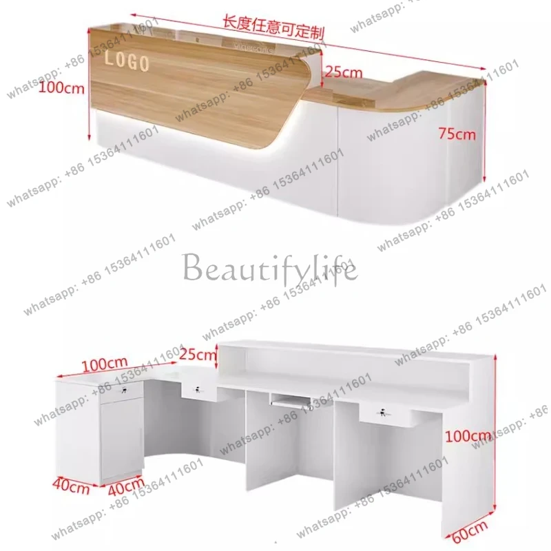 맞춤형 수납 리셉션 데스크, 고급스러운 모던 뷰티 장식 - Office Furniture Usa 리뷰 및 가격